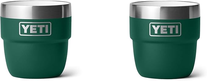YETI Rambler 4 oz Stackable Cup, Stainless Steel, Vacuum Insulated Espresso/Coffee Cup, 2 Pack