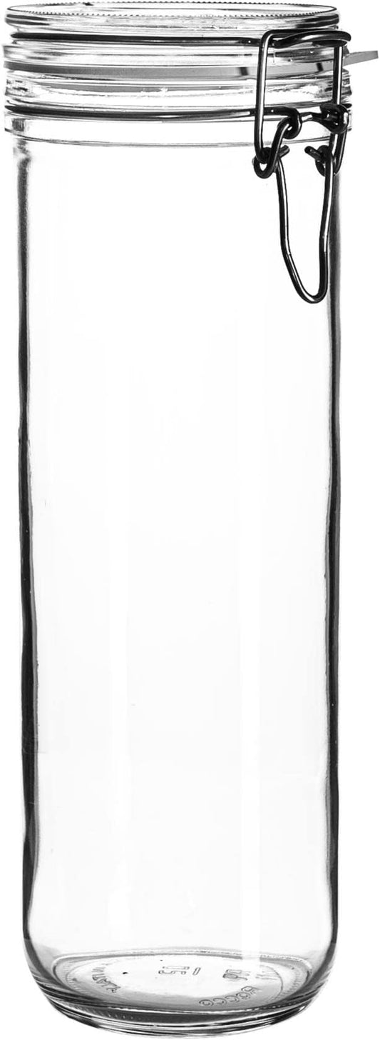 Rocco Bormioli Glass Spaghetti Jar, Fido Glass, Airtight Cap, Height 26 cm