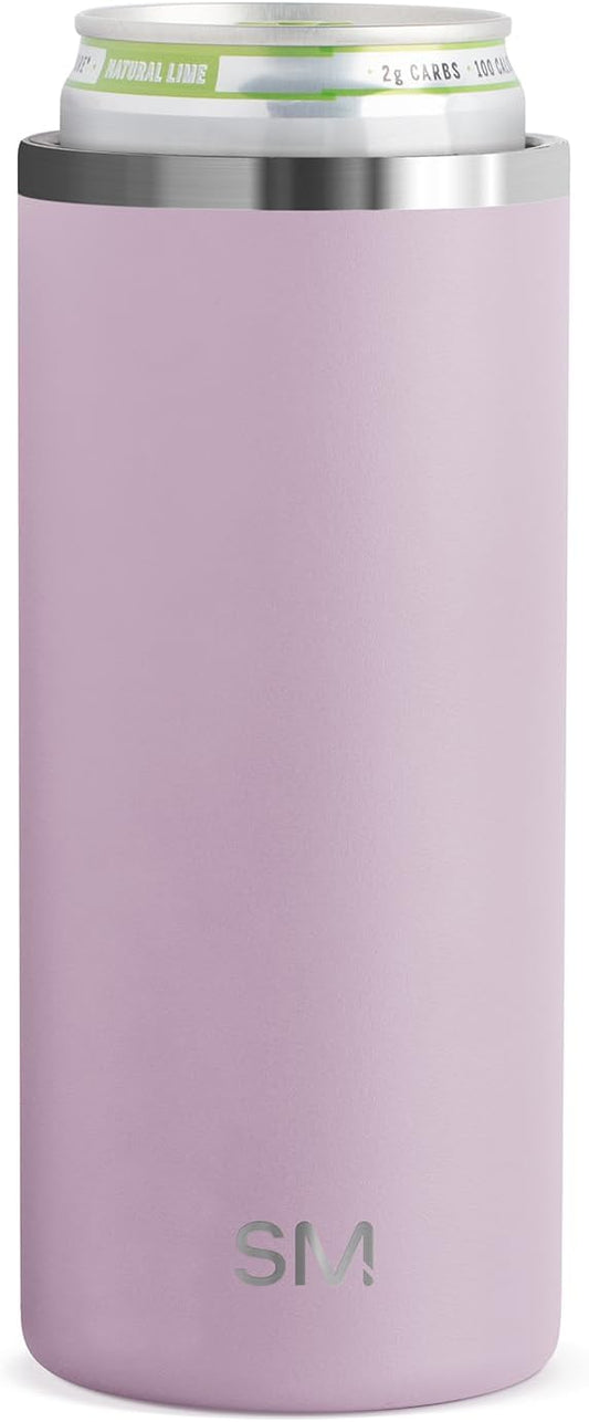 Simple Modern Skinny Can Cooler | Slim Insulated Stainless Steel Drink Sleeve Holder | Insulate Seltzer, Soda, Beer, Energy Drinks | Gift for Women Her | Ranger Collection | Slim 12oz | Lavender Mist