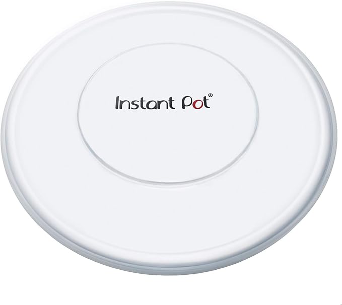 Instant Pot Silicone Lid, 8-In, 3-Qt Pot Lid, Reusable Silicone Lid for Bowl and Food Cover, Microwave Cover for Food, Transparent White