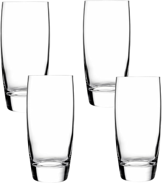 Luigi Bormioli Michelangelo 20 oz Beverage Glasses - Large Capacity, Crystal-Clear Design - Fine Laser-Cut Rims, Ideal for Various Beverages, Dishwasher Safe, Made in Italy (Set of 4)