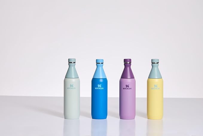 Stanley All Day Slim Bottle 20 oz | Twist On Lid with Leakproof Seal | Slim Design for Travel & Gym | Insulated Stainless Steel | BPA-Free | Azure