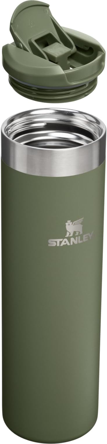 Stanley AeroLight Transit Bottle 20 oz | Locking Drink Through Lid | Leak Resistant Water Bottle or Coffee Travel Mug | Lightweight Insulated Stainless Steel | BPA-Free | Dried Pine