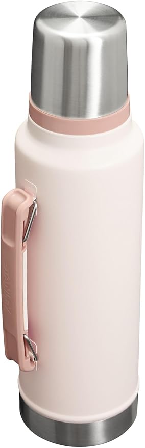 Stanley Classic Legendary Vacuum Bottle 1.5 qt | Wide Mouth with Leakproof Cup Lid | Keep Drinks Hot or Cold | Packable for Travel | Insulated Stainless Steel Thermal Bottle | BPA-Free | Rose Quartz
