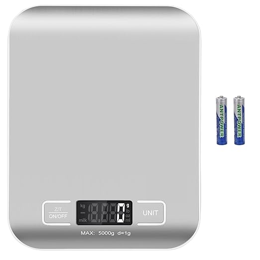 Digital Shipping Scale,Stainless Steel Panel, Accurate 5kg/1g Portable Postal Scale for Packages, Small Business,Kitchen, Food, Handmade, Liquids, and Boutique (Silver)