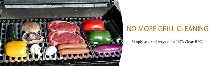Disposable Aluminum Grill Liners Set of 24 Sheets of Grill Toppers
