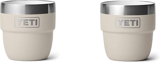 YETI Rambler 4 oz Stackable Cup, Stainless Steel, Vacuum Insulated Espresso/Coffee Cup, 2 Pack