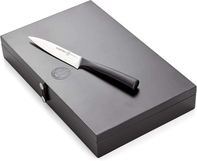 Schmidt Brothers - Carbon 6, 6-Piece Jumbo Steak Knife Set, High Carbon German Stainless Cutlery in a Wood Gift Box