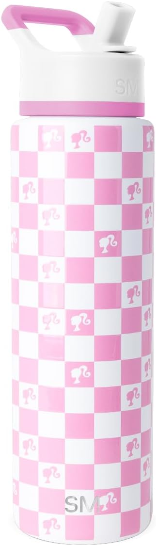 Simple Modern Summit Water Bottle with Straw Lid | Barbie 30oz Leak Proof Stainless Steel Insulated Cup | Gifts for Her | Barbie Checkmate