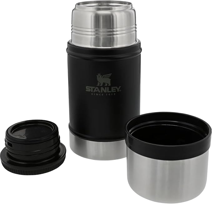 STANLEY Vacuum Insulated Large Food Jar, 18/8 Stainless Steel Food Jar for Cold and Hot Food, Soup Thermos with Leak Proof Lid Doubles as Cup, Wide Mouth Food Thermos