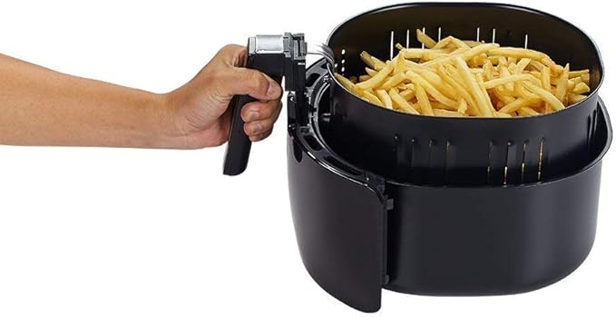 GoWISE USA GWAC22003 5.8-Quart Air Fryer with Accessories, 6 Pcs, and 8 Cooking Presets + 100 Recipes (Black), Qt