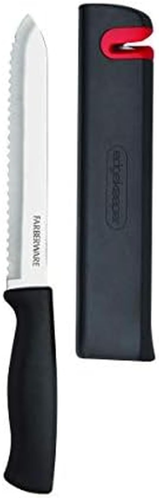 Farberware 5253303 Edgekeeper Serrated Utility Knife, 5.5-inch, Black