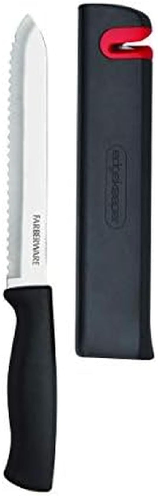 Farberware 5253303 Edgekeeper Serrated Utility Knife, 5.5-inch, Black