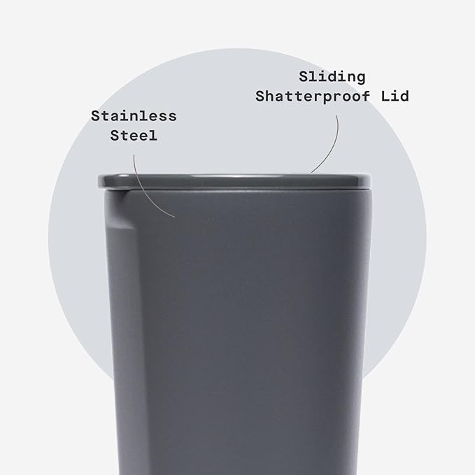 Corkcicle Classic Tumbler - Keeps Drinks Cold for 9 Hours & Hot for 3 - Triple-Insulated Stainless Steel - Holiday Tumbler Gift - 24 oz - Flint
