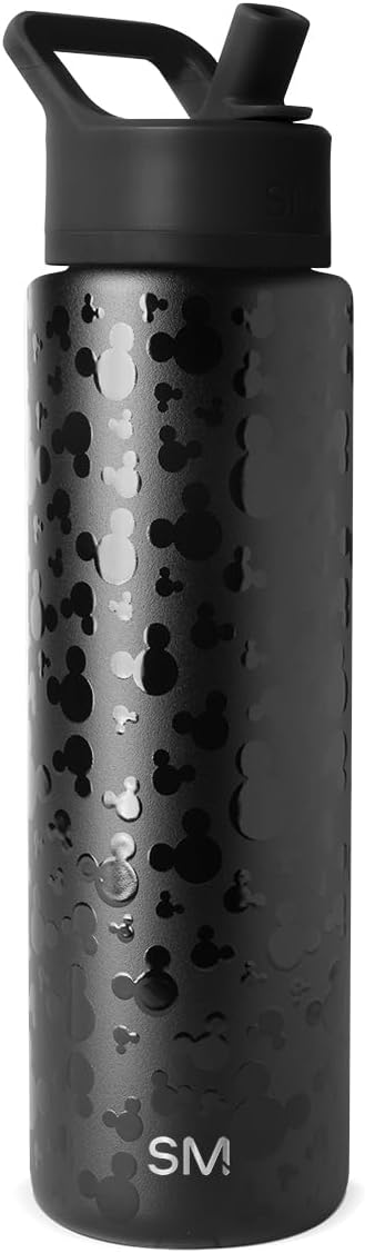 Simple Modern Summit Water Bottle with Straw Lid | Disney 30oz Leak Proof Stainless Steel Insulated Cup | Gifts for Her Him | Iconic Mickey