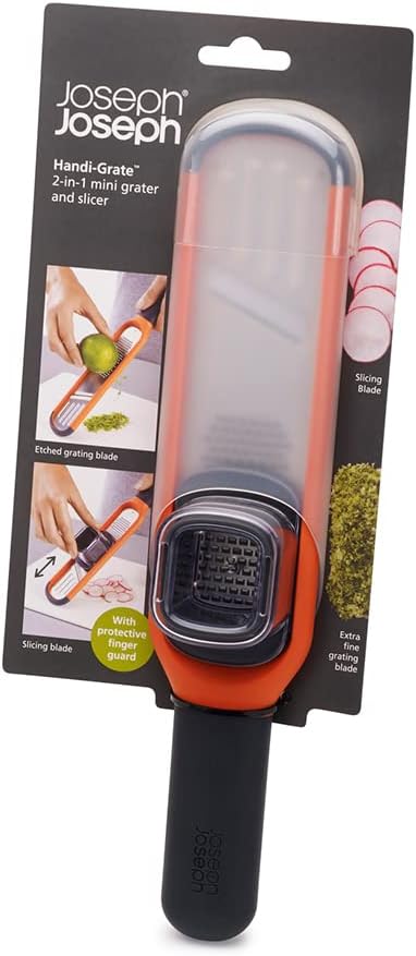 Joseph Joseph Handy 2 in 1 Mini Grater & Slicer, Orange, 1 EA