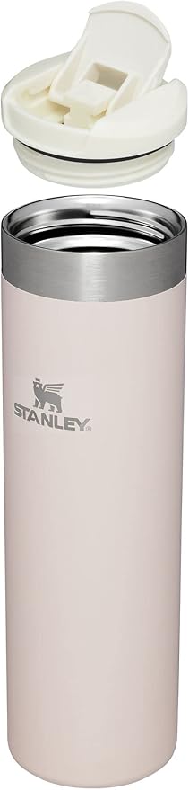 Stanley AeroLight Transit Bottle 20 oz | Locking Drink Through Lid | Leak Resistant Water Bottle or Coffee Travel Mug | Lightweight Insulated Stainless Steel | BPA-Free | Rose Quartz Glimmer