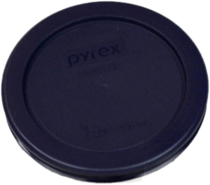 Pyrex 7202-PC 1-Cup Dark Blue Food Storage Replacement Lid (6-Pack) - Made in USA