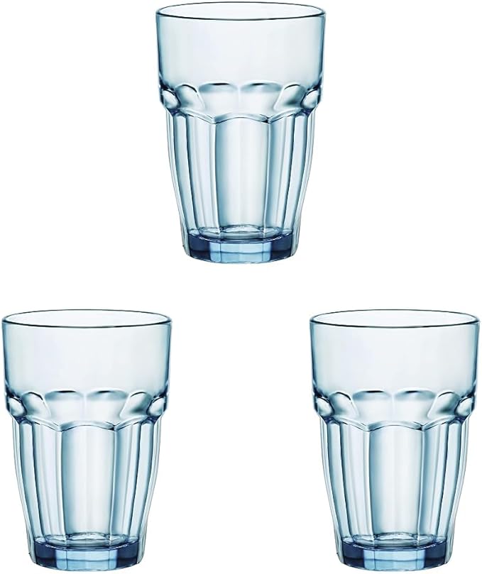 Bormioli Rocco 12.5 oz. Rock Bar Lounge Stackable Long Drink Glass, Ice, Set of 6 (Pack of 3)