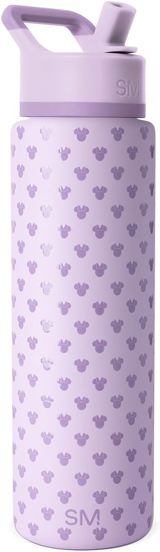 Simple Modern Summit Water Bottle with Straw Lid | Disney 30oz Leak Proof Stainless Steel Insulated Cup | Gifts for Her Him | Minnie Mouse Me on Violet Breeze