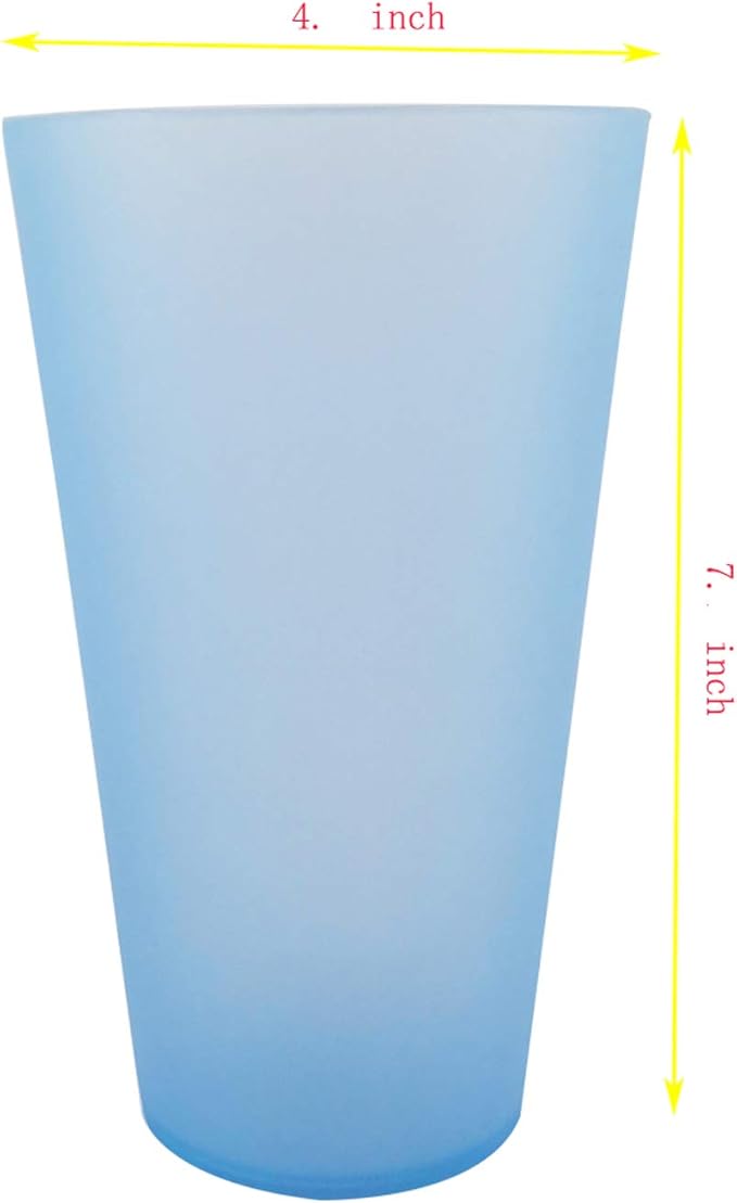 Reusable Plastic Cups 32 oz - Large Cups Dishwasher Safe - BPA Free Plastic Tumblers Drinking Glasses set of 12 - Unbreakable Big Cup for Kitchen Party Camping Outdoor