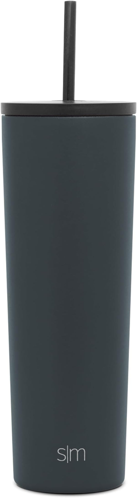 Simple Modern Insulated Tumbler with Lid and Straw | Iced Coffee Cup Reusable Stainless Steel Water Bottle Travel Mug | Gifts for Women Men Her Him | Classic Collection | 28oz | Graphite