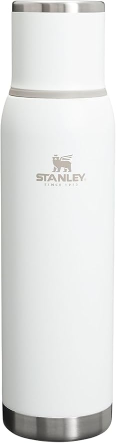 Stanley Adventure-To-Go Vacuum Bottle 1.4 qt | Wide Mouth with Leakproof Cup Lid | Keep Drinks Hot or Cold | Packable for Travel | Insulated Stainless Steel Thermal Bottle | BPA-Free | Frost