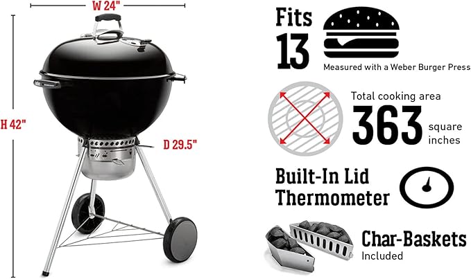 Weber Master-Touch 22" Charcoal Grill, Spring Green