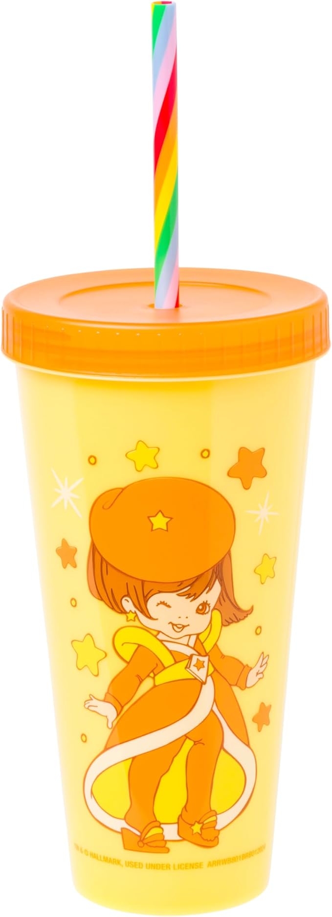 Silver Buffalo Rainbow Brite 4 pack Color Change Plastic Tumbler Set Featuring Rainbow Brite, Patty O’Green, La La Orange, and Shy Violet, 24 Ounces