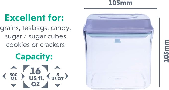 Bop Top | Airtight Meal Prep Containers with Lids | Food Storage Container Sets | Snack and Overnight Oats Fridge Organizer | Pantry and Kitchen Organization