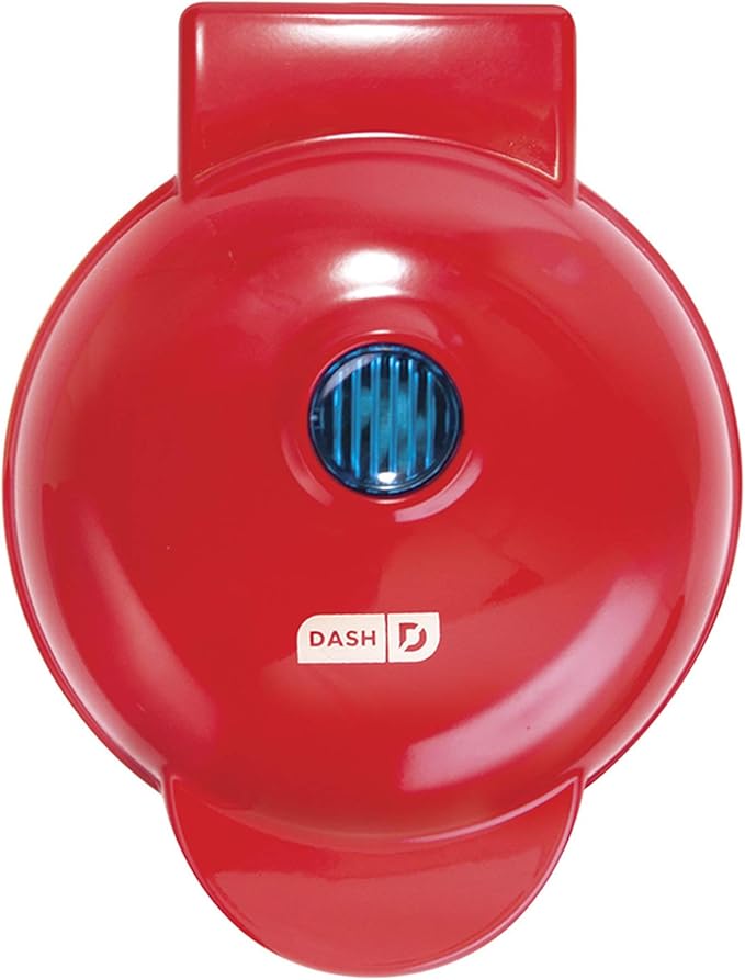 DASH Mini Waffle Maker + Grill + Griddle, 3 in 1 Pack - Red/Aqua/White
