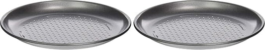 Cuisinart 4 Piece Pizza Pan Set, Mini, Steel Gray (Pack of 2)