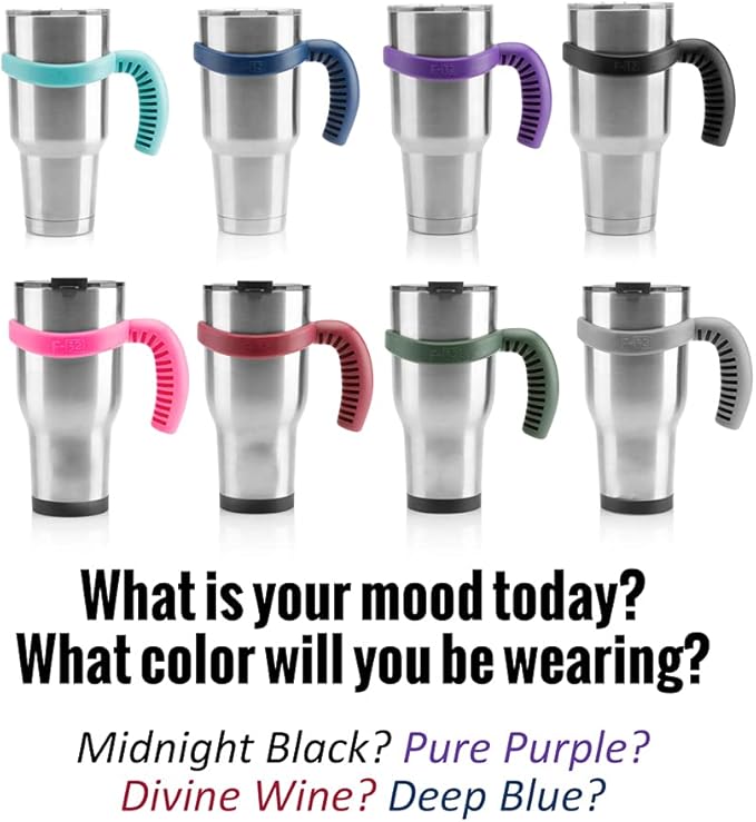 F-32 40oz Handle - 8 COLORS - Compatible with 40 Oz RTIC tumbler, 40Oz Simple Modern, PURE, Fireki and most 40 oz tumblers - DOES NOT fit Ozark Trail (DIVINE WINE)