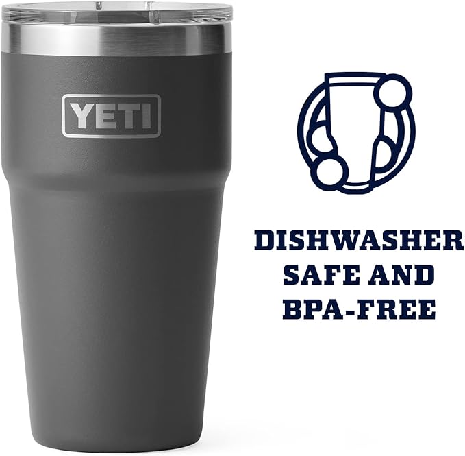 YETI Rambler Stackable Pint, Vacuum Insulated, Stainless Steel with MagSlider Lid