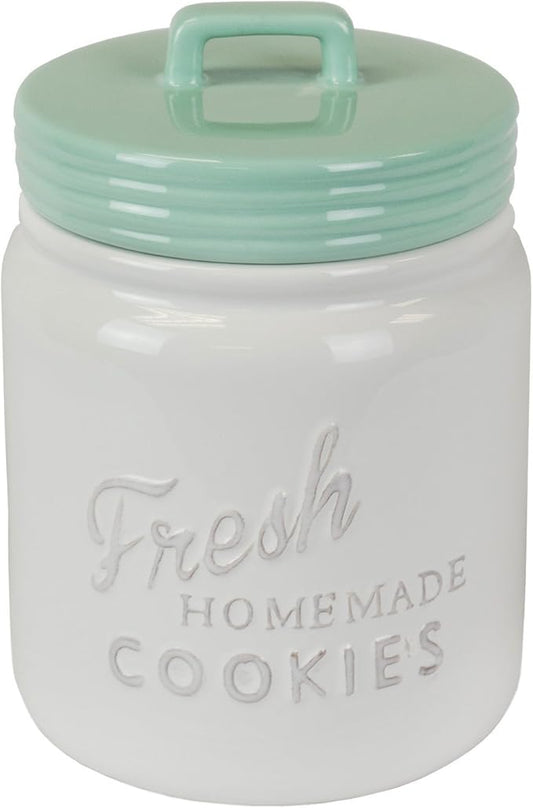 DII Kitchen Accessories Collection Ceramics, Cookie Jar, Aqua