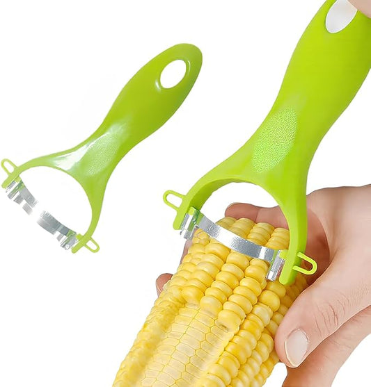 2PCS Corn Peeler, Corn Stripper Cob Stripper Tool, Corn on the Cob Stripper Tool with Ergonomic Handle Hand Protect