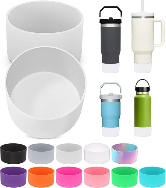 PICcircuit 2PCS for Stanley Boot, Silicone Bottom for Quencher Adventure 40oz 30oz IceFlow 20oz 30oz Bottle&for Hydroflask Tumbler 12-24oz for Stanley Cup Accessories Avoid Scratches&Noise