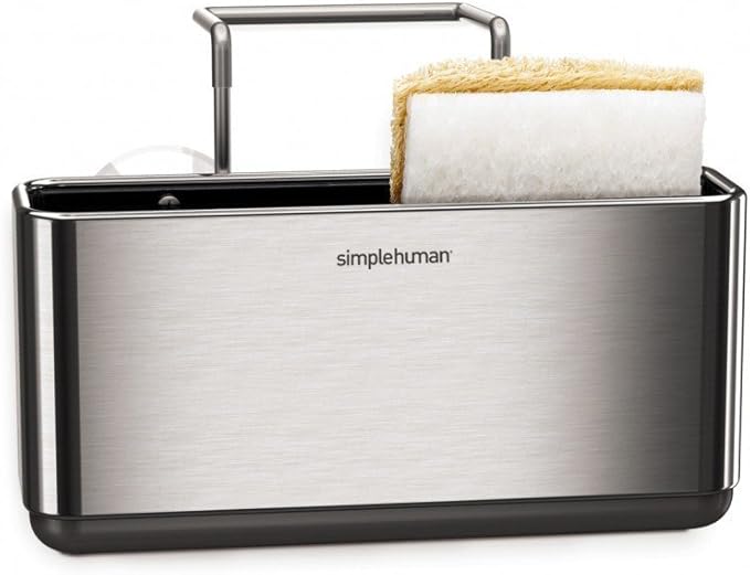 simplehuman Slim Sink Caddy Sponge Holder, Brushed Stainless Steel, Silver (Pack of 6)