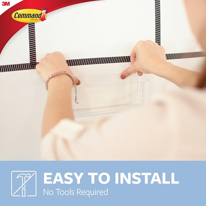 Command Large Caddy, Holds up to 4 lb, 8.6" x 3.1" x 3", 1 Caddy with 4 Command Strips, Damage Free Organization Wall Mount to Cabinet, Kitchen, Pantry, Closet, or Under Sink