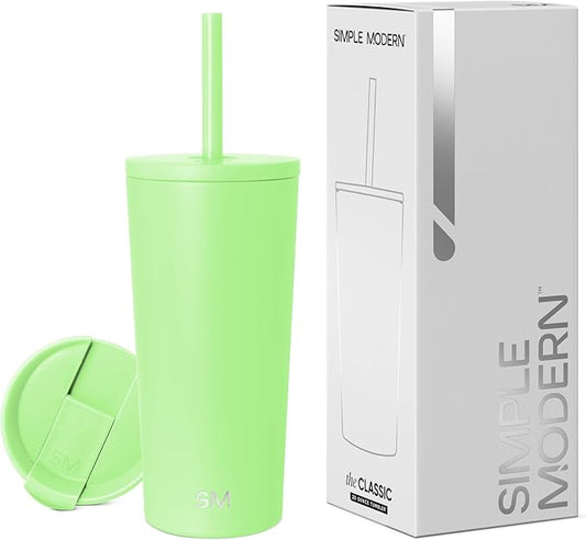 Simple Modern Classic Tumbler with Lid and Straw | Insulated Iced Coffee Cup Reusable Stainless Steel Water Bottle Travel Mug | Gifts for Women Men Her Him | 20oz | Baja
