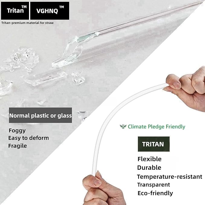 Straw for Stanley Cup 20 14 OZ, Straws Compatible with 20oz 14oz Stanley Cup Accessories, BPA Free Replacement Straws for Stanley Accessories- 6 Reusable Drinking Straws, Clear
