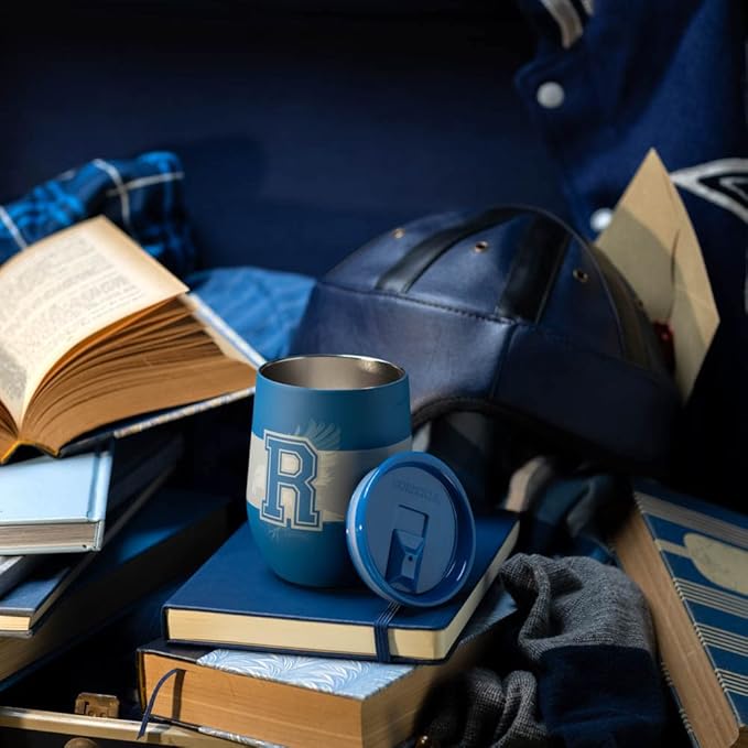 Corkcicle Stemless Insulated Wine Glass Tumbler - Keeps Beverages Cold 6 Hours & Hot 3 Hours - Stainless Steel - Easy-Grip - Summer Drinkware Gift - Keeps Drinks Ice Cold - 12 oz - Ravenclaw