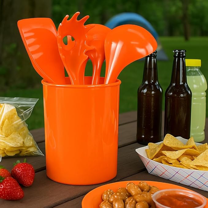 Calypso Basics by Reston Lloyd Plastic Utensil Holder, Orange