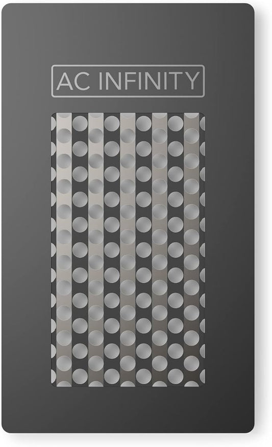 AC Infinity Grinder Card, Black Aluminum Milling Tool with Manual Grater Surface for Pepper, Spices, and Tea