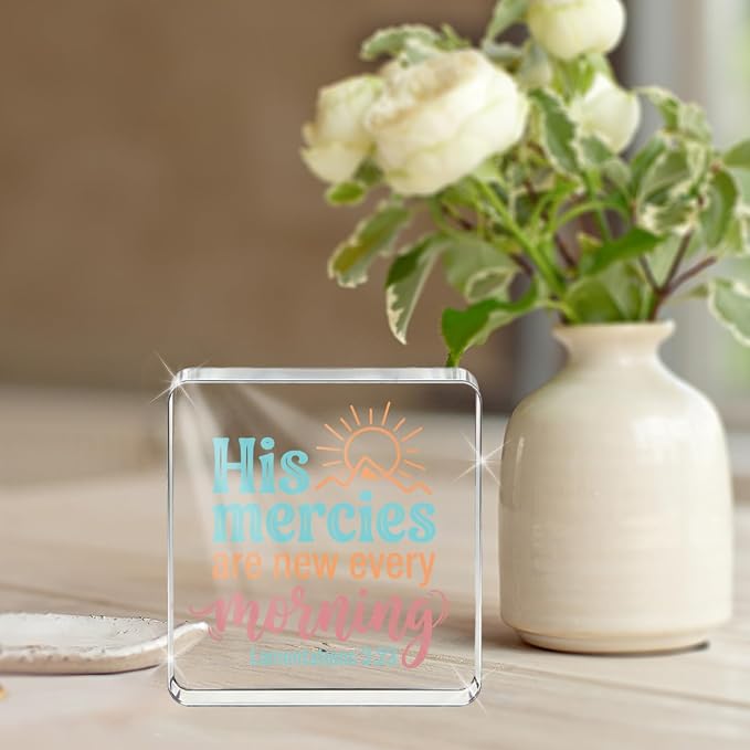 Christian Gifts for Women Desk Decor, Inspirational Religious Decor Acrylic Sign - Image 4