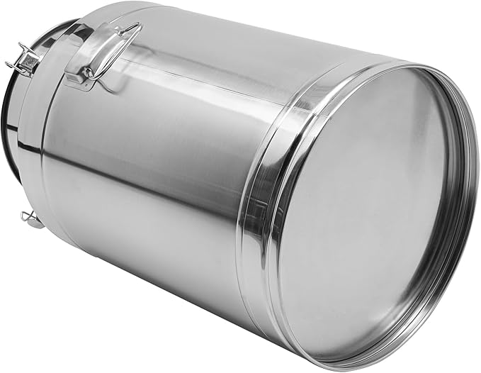 304 Stainless Steel Milk Can - 23.24 Gallon (88 Liter) Heavy Duty Airtight Food Storage Container for Milk, Wine, Oil - Ideal for Home, Farm, and Commercial Use