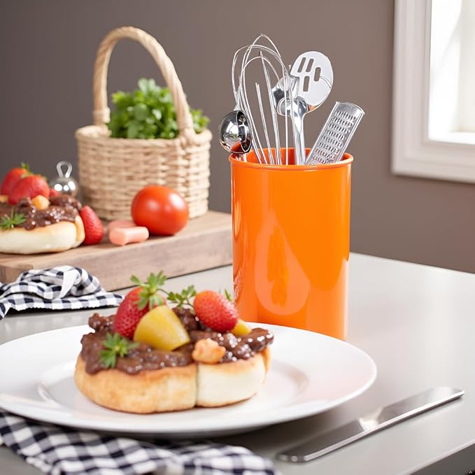 Calypso Basics by Reston Lloyd Plastic Utensil Holder, Orange