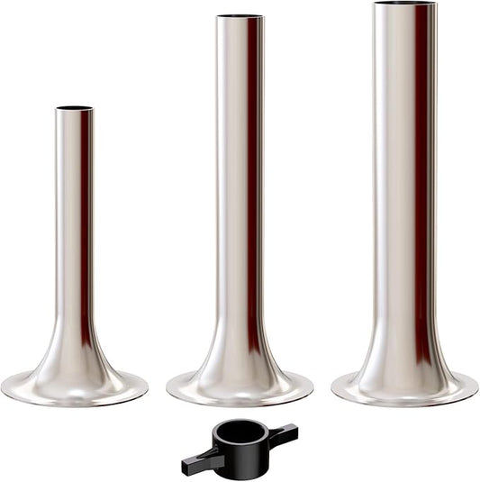InnoMoon Sausage Stuffer Kit for KitchenAid plastic FGA Food Grinder Attachment, For Kitchen Aid Sausage Attachment, 3 Stainless Steel Stuffing Tubes Plus 1 Retainer Ring