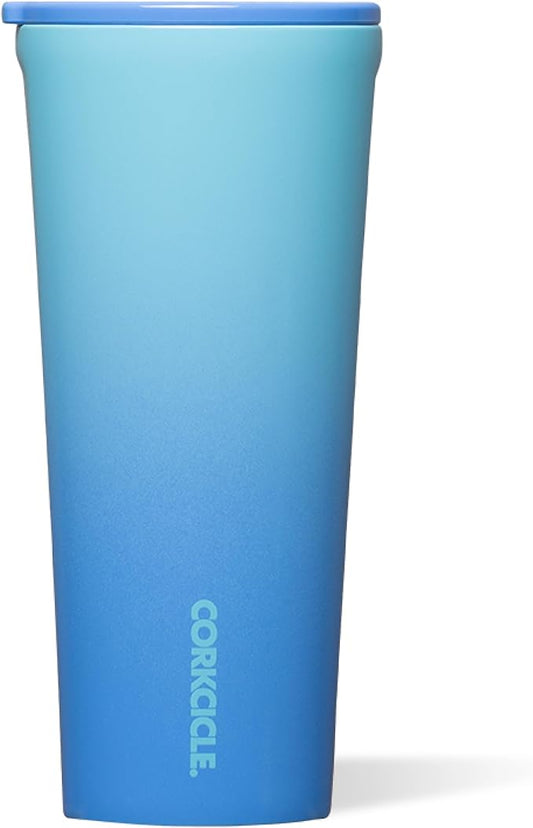 Corkcicle Classic Tumbler - Keeps Drinks Cold 9 Plus Hours - Triple Insulated Stainless Steel Drink Tumbler - Sliding Lid - Summer Drinkware Gift - Keeps Drinks Ice Cold - 24 oz - Boom Box Blue