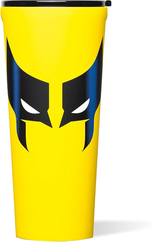 Corkcicle Disney Tumbler - Triple-Insulated Stainless Steel - Keeps Drinks Cold 9 Hours - Spill-Proof Lid - Reusable - Summer Drinkware Gift - Keeps Drinks Ice Cold - 24 oz - Wolverine